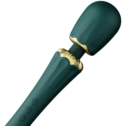 Вибромассажер с насадками Zalo - Kyro Wand Turquoise Green