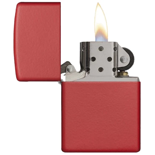 Зажигалка Zippo Regular Red Matte 233 фото 3