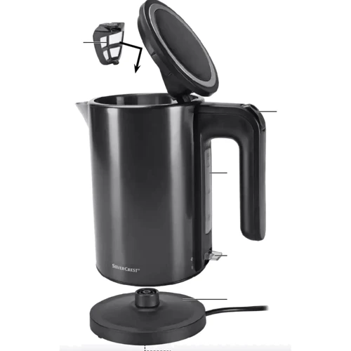 Электрочайник Silver Crest SWKT 2400 A1 black: Объем, л 1.7