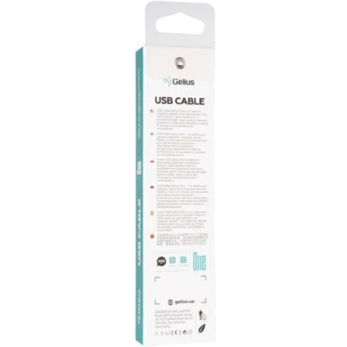 Кабель Gelius USB Cable to Lightning One 2m White (GP-UC118): Тип USB Cable - Lightning