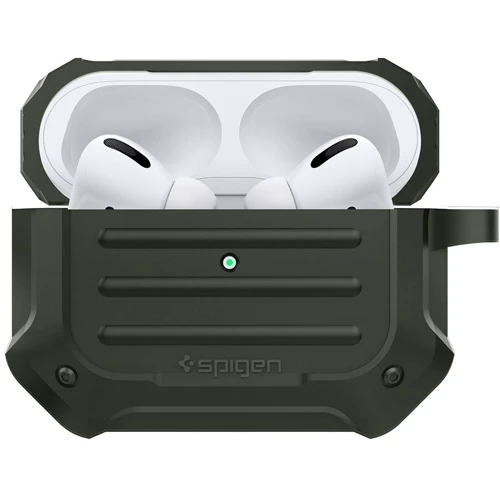 Чехол для наушников Spigen Tough Armor with Belt Military Green for Apple AirPods Pro: Материал Силикон