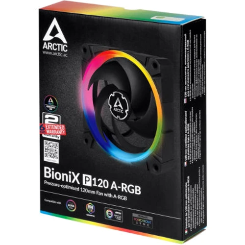 Кулер Arctic BioniX P120 A-RGB (ACFAN00146A): Регулировка оборотов широтно-импульсная модуляция (PWM)