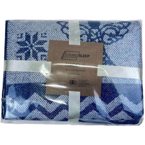Плед SoundSleep Angels жаккард двусторонний синий 140х200 см (94271768)