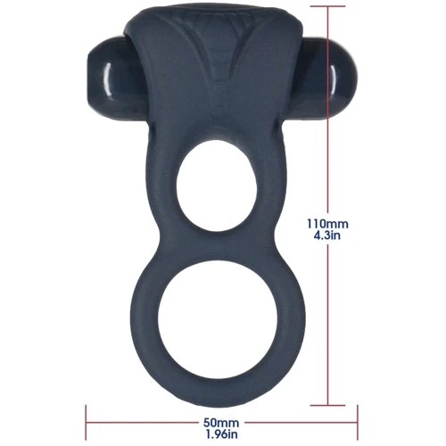 Двойное эрекционное кольцо с вибрацией LUX Active -Triad - Vibrating Dual Cock Ring, пульт ДУ