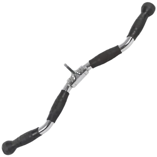 Ручка для верхней тяги York Fitness 70см W-образная с резиновыми рукоятками, хром (00014961361568)