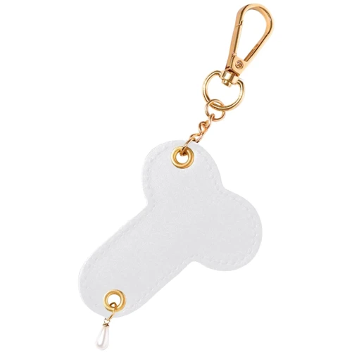 Брелок на карабине для ключей Art of Sex Fhallus белый