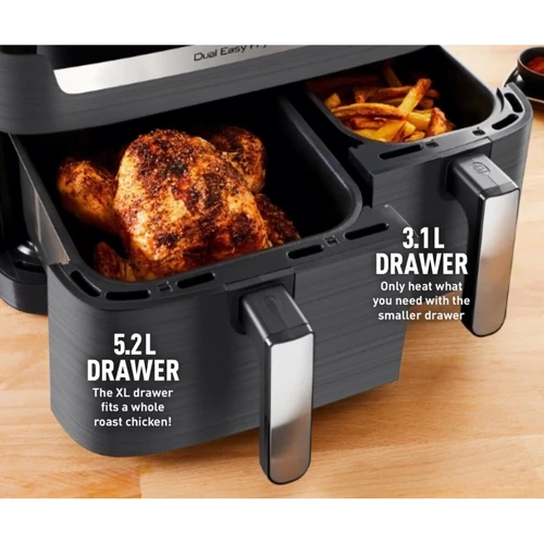 Фритюрница Tefal EY905B40 Dual Zone Air Fryer & Grill Easy: Максимальное количество масла 8 л
