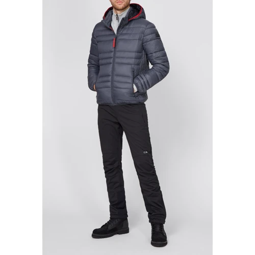 Куртка CMP Man Jacket Zip Hood Titanio 31K2717-U911 48 синя демісезонна з капюшоном: Фасон Стьобаний