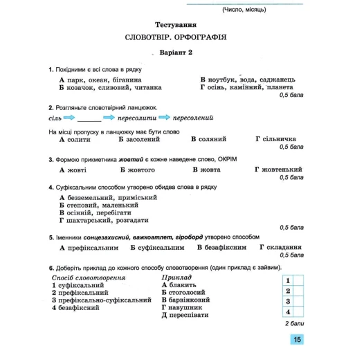 Українська мова 6 клас. Тетрадь для підсумкового оцінювання навчальних досягнень: ISBN 978-966-11-1353-3