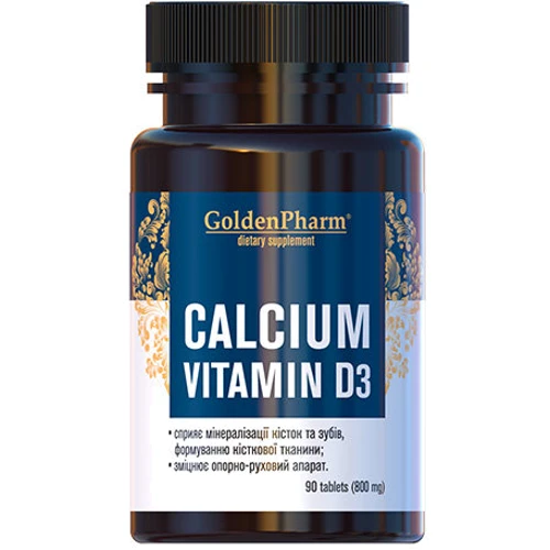 Голден-фарм Calcium Vitamin D3 Кальцій Д3 800 мг 90 таблеток