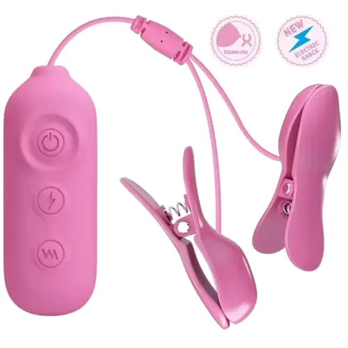 Виброзажимы для груди с электростимуляцией PRETTY LOVE - Nipple Clip, BI-014861