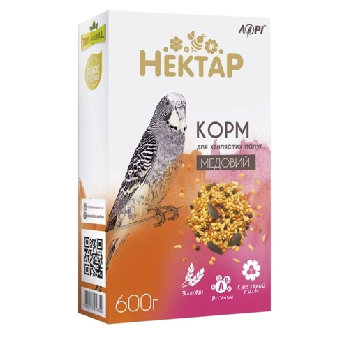 Корм для попугаев Лорі Нектар-Медовый 600 г (ПЕ02)