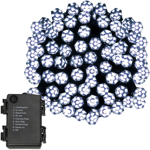 Гирлянда на батарейках Springos 9 м 120 LED CL0175 Cold White фото 6