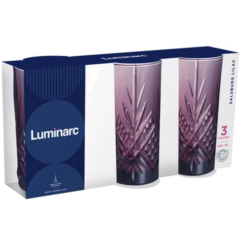 Набор стаканов Luminarc Зальцбург Лилак 3х380 мл (Q2884/1): Объем стакана мл 3х380
