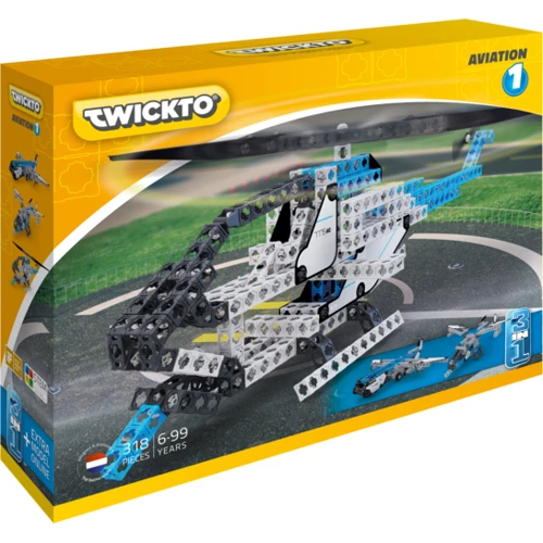 Конструктор TWICKTO #1 АВИАТОР,КОСМИЧЕСКИЙ,ГРУЗОВОЙ САМОЛЕТ,318 деталей
