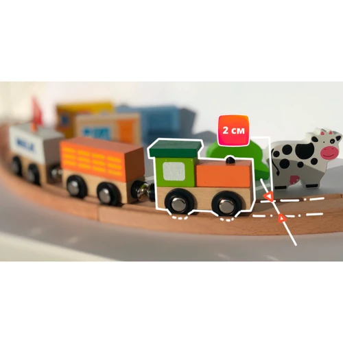 Дерев'яна залізниця Viga Toys PolarB 90 ел (44067) фото 6