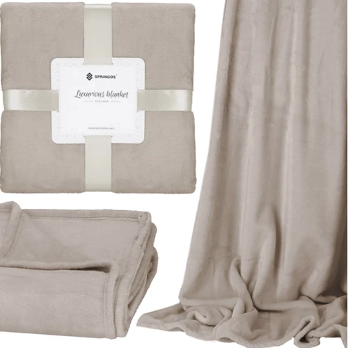 Плед Springos Luxurious Blanket 150x200 см бежевый (HA7204)