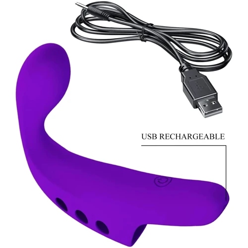 Вибронасадка на палец LYBAILE Pretty Love - Fingering Vibrator Gorgon Purple (BI-210298-1)