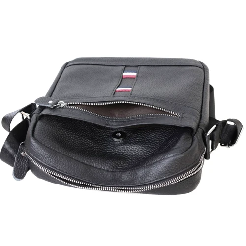 Мужская сумка планшет Borsa Leather черная (10m8215-black): Пол Мужской
