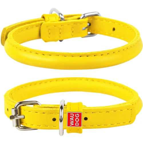Нашийник круглий WAUDOG Glamour 8 мм 25-33 см жовтий (22418)