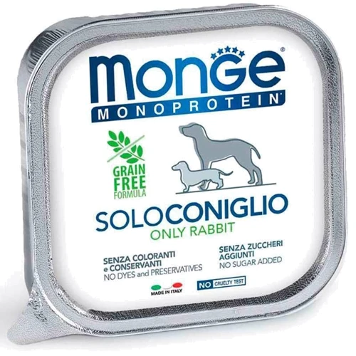 Паштет для собак Monge Dog Solo 100% кролик 150 г (70014205)