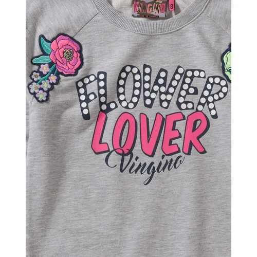 Свитшот Vingino SWTLOVEFOR01 128 см серый: Тип Свитшоты