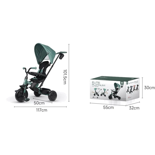 Велосипед триколісний Qplay Elite Platinum Green (T10-ZElitePlatinumGreen): Гальма Ножной