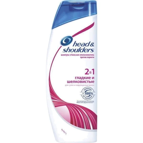 Head & Shoulders 400 ml Шампунь и бальзам-ополаскиватель против перхоти 2в1 Гладкие и шелковистые