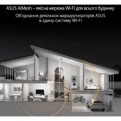 Маршрутизатор Wi-Fi ASUS TUF Gaming AX3000 V2 (TUF-AX3000 V2): Максимальная скорость 2402+574 Мбит/с