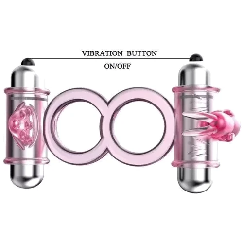 Эрекционное вибро кольцо с стимулятором клитора BUNNY Snuggles, BI-014079