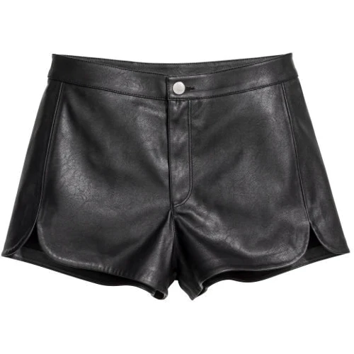 Шорты H&M 4458864 S черные: Материал Искусственная кожа