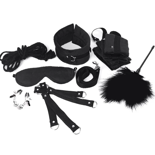Набор БДСМ Art of Sex - Soft Touch BDSM Set 9 предметов черный