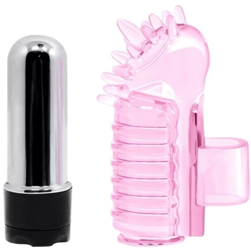 Насадка на палец LYBAILE Finger Vibrator Pink 7.6 см
