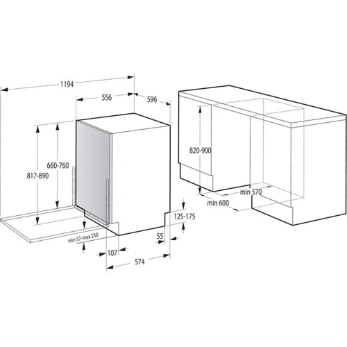 Встраиваемая посудомоечная машина Gorenje GV671C60: Расход воды, л 9.6