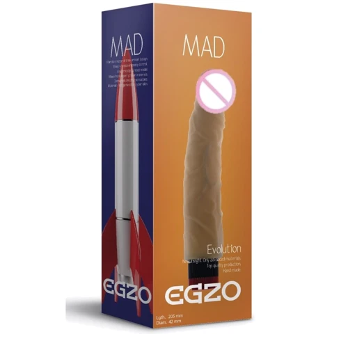 Вибратор из киберкожи EGZO VNS004 с запахом ванили