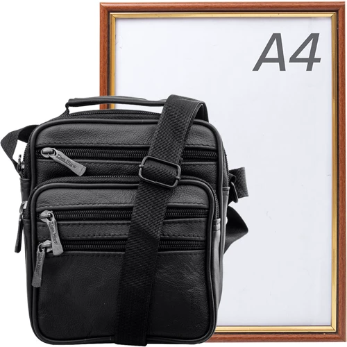 Мужская сумка через плечо Valiria Fashion черная (DETAW7002-2) фото 11