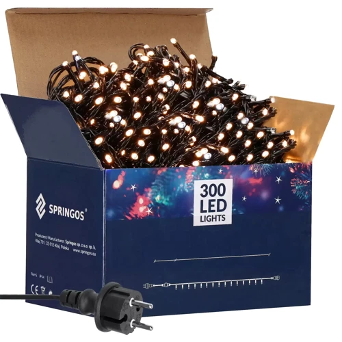 Гирлянда уличная (наружная) Springos 24 м 300 LED + Flash CL0328 Warm White фото 12