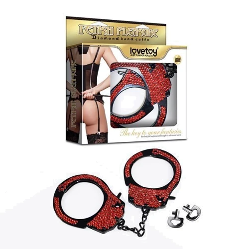 Наручники LOVETOY Fetish Pleasure Diamond Handcuffs, Red