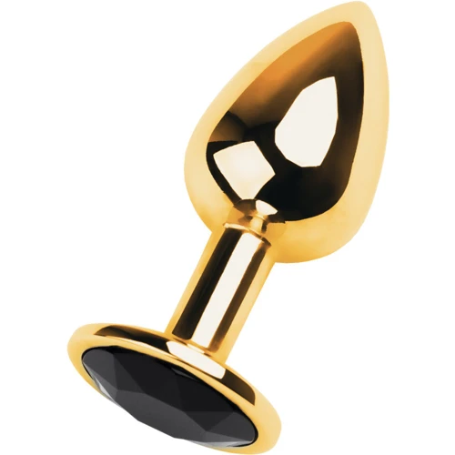 Анальная пробка с кристаллом Metal By Toyfa Gold anal plug Tourmaline