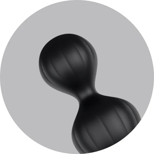 Satisfyer Beads Silicone black - анальные шарики, 20.5х3.4 см, черный