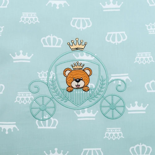 Постельное белье Papaella Корона в коляску, мята (8-10446)
