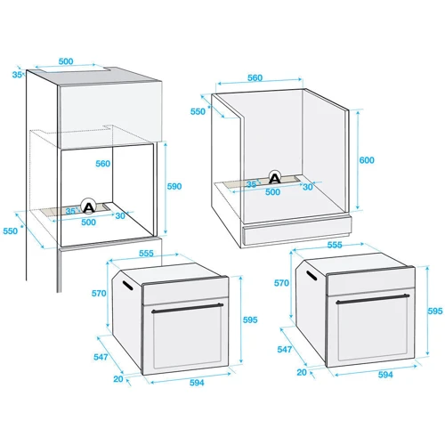 Духовой шкаф электрический Beko BVM 32401 XS: Объем, л 80