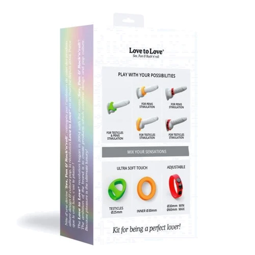 Набор ярких эрекционных колец Love To Love NEON RING KIT