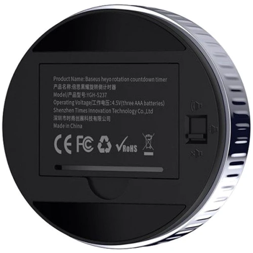 Кухонный таймер Baseus Heyo Rotation Countdown Timer (ACDJS-01): Цвет черный