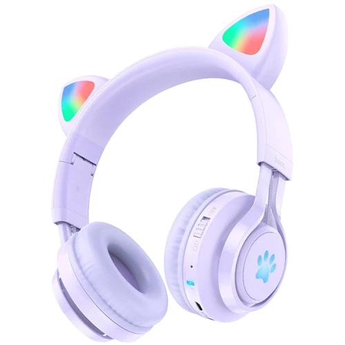 Наушники Hoco W39 Cute Cat Ear Violet