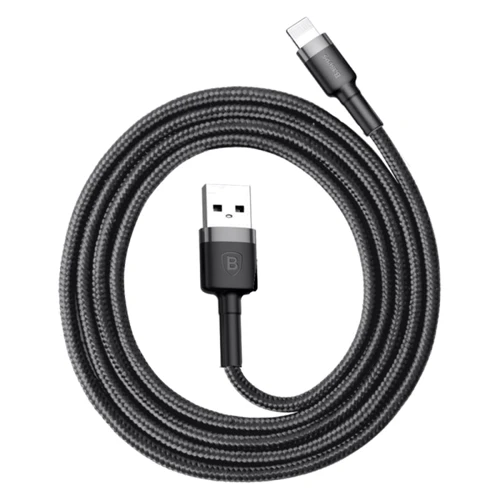 Кабель Baseus USB Cable to Lightning Cafule 2m Grey/Black (CALKLF-CG1): Довжина 2 м