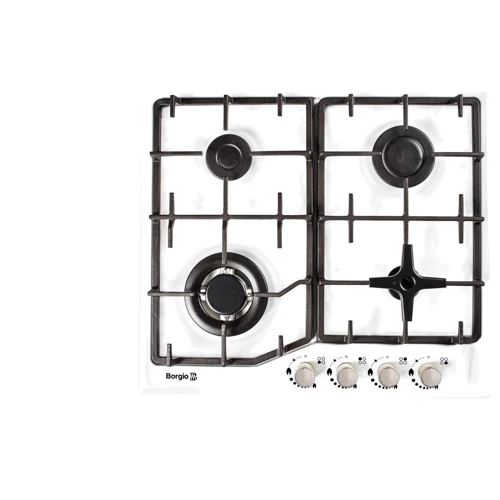 Варильна поверхня газова Borgio 6742-17 (White Enamelled): Розташування панелі спереду
