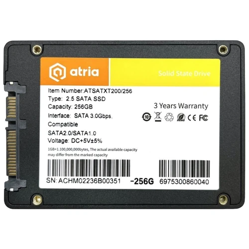 ATRIA XT200 256 GB (ATSATXT200/256): Тип накопителя внутренний