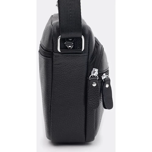 Мужская сумка через плечо Borsa Leather черная (K1089bl-black): Тип Сумки