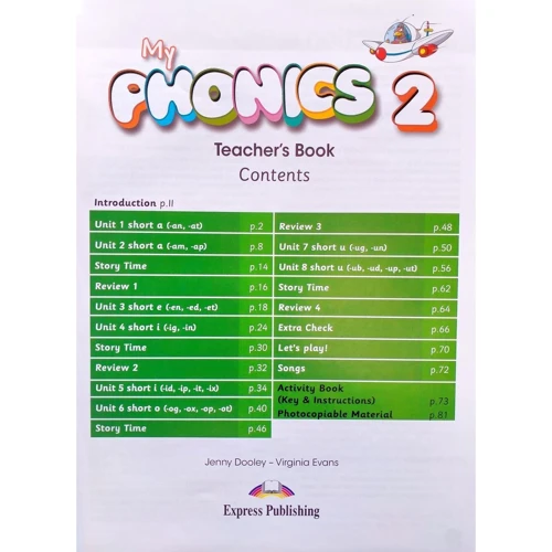 My Phonics 2 (Short Vowels): Teacher's Book: Количество страниц 94
